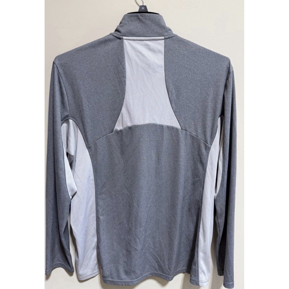Copper Fit Mens Activewear Gray Long Sleeve Stretch 1/4 Zip Pullover Shirt XL